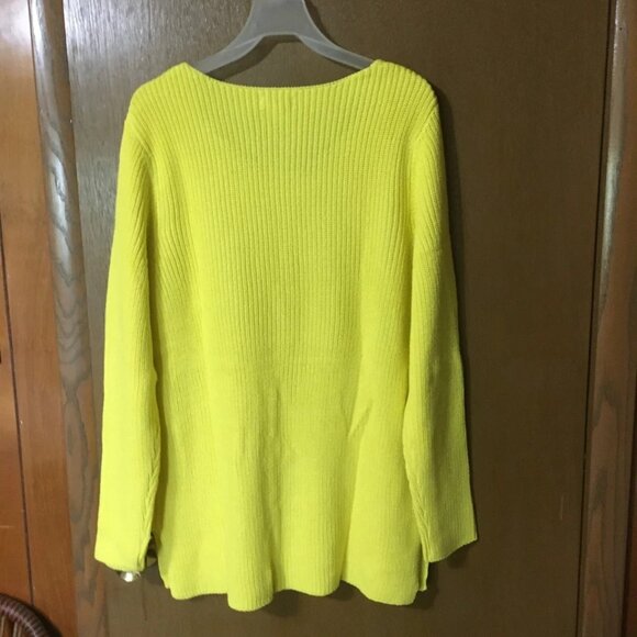 Style & Co Cotton V-Neck Tunic Sweater,Sunray-XLarge,NWT - Picture 4 of 6